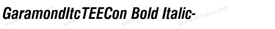GaramondItcTEECon Bold Italic字体转换